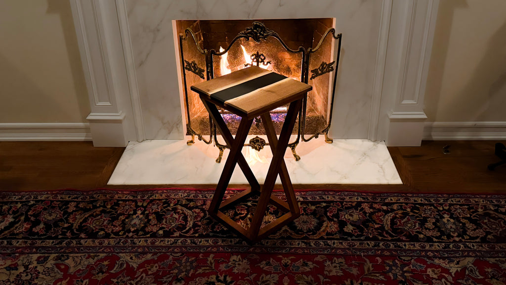 Walnut End Table - MontclairHumidors