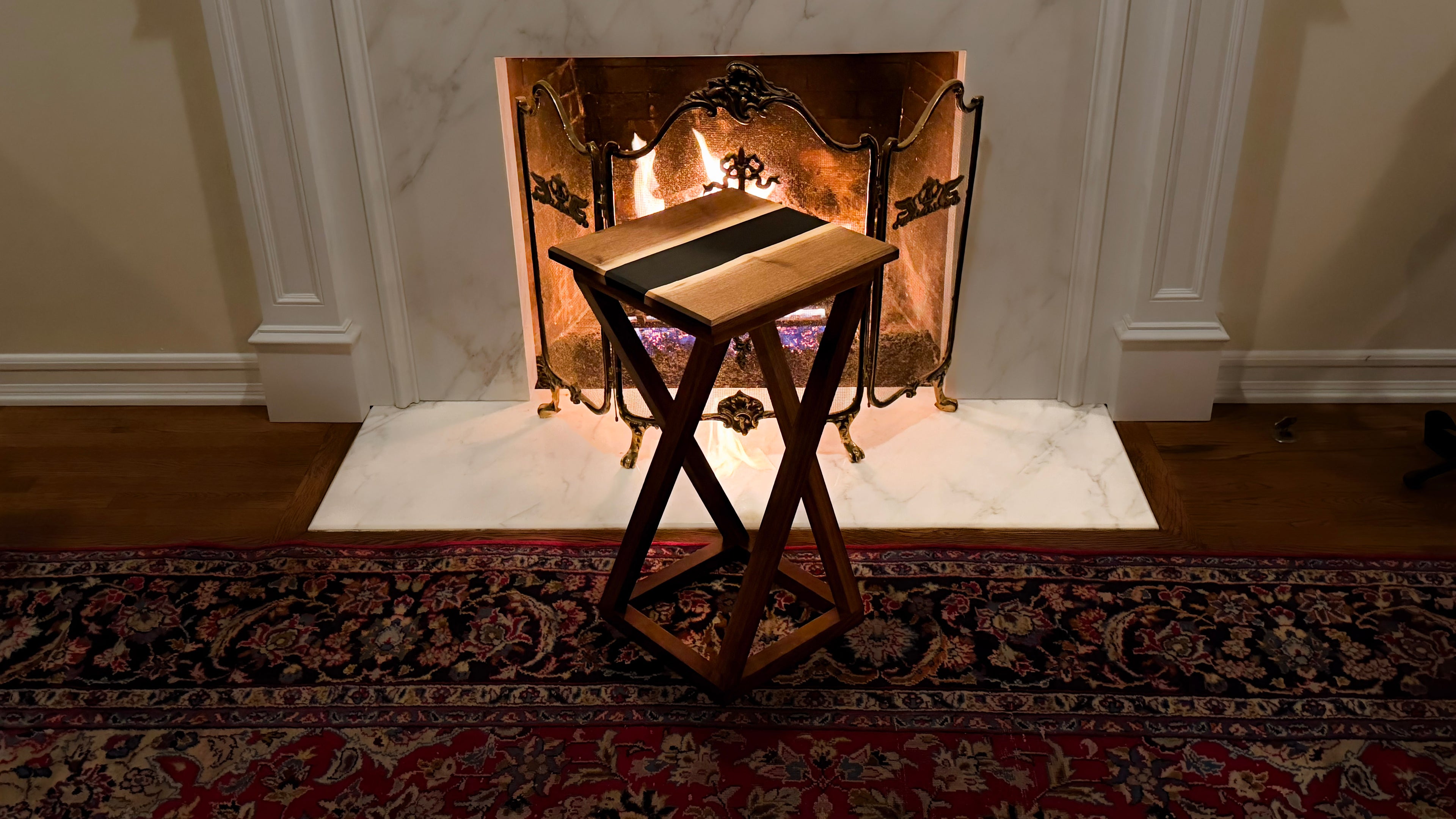 Walnut End Table - MontclairHumidors